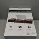 Vinyl Record Player with External Speakers BT 5.3 Wireless Turntable Portable with 3 Speed USB Vintage Wooden Coffee