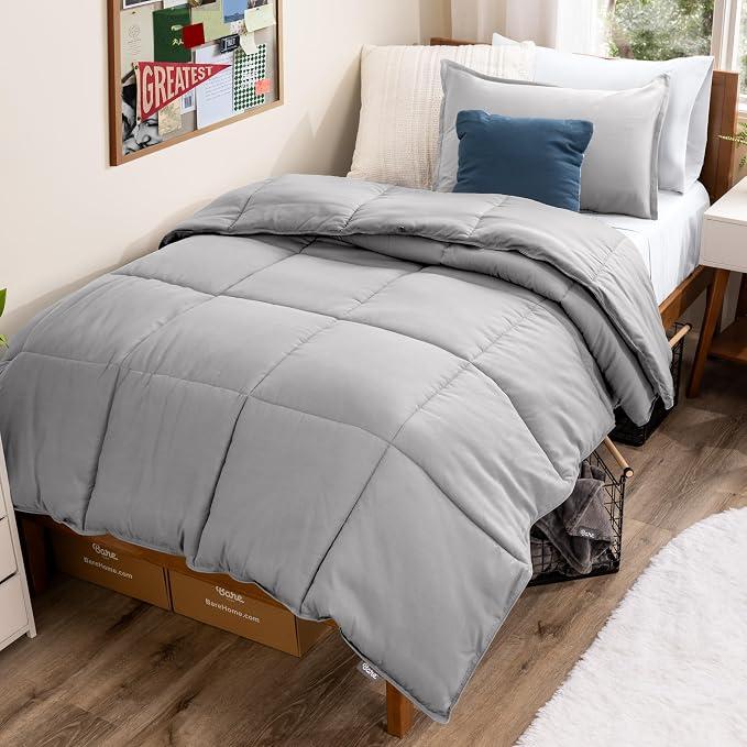 Bare Home Comforter Set - 1800 Ultra Soft (Twin/Twin XL, Light Grey)
All-Season, Breathable, Hypoallergenic, Premium 1800, Warm, Cozy