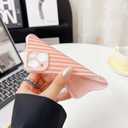 2 x Compatible with iPhone 16 Plus Case Cute Aesthetic Striped Phone Case for Girls Women,Soft Silicone Shockproof Protective Designed for iPhone 16 Plus Case -White