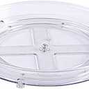 Lazy Susan Rotating Kitchen Turntable Food Storage Spinning Organizer Container for Countertop, Cabinet, Pantry, Fridge, Cupboard, Vanity, Office, Baking Supplies, Spices, Condiments - 10.5" Clear