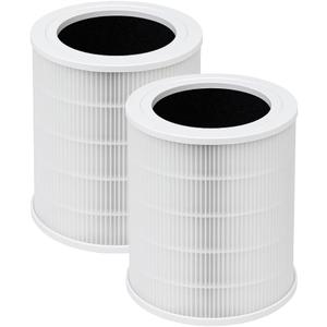 Nispira 2-Packs AP401 AP402 AP403 Filter Replacement for Dr.J, Airfire, GCZ, Dayette, JOWSET, FRESHDEW Air Purifier 3-in-1 H13 HEPA Activated Carbon
