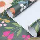 HAOKHOME Floral Peel and Stick Wallpaper Nursery Vintage Removable Stick on Contact Paper for Bathroom Decor Dark Green/Pink/Orange 17.3in x 9.8ft