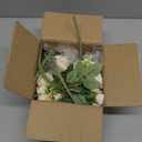 Yastouay Fake Roses Artificial Flowers, 6 Pack Rose Fake Flowers for Decoration, Real Touch Champagne Roses Bouquets Silk Flowers for Vase Centerpiece Table Wedding Party Bridal DIY Decor