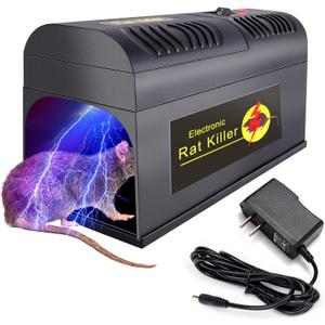 Electric Rat Traps Mouse Zapper Mice Traps for House Indoor Kill, Reusable and No Touch, Works for Mice Rats Chipmunks Squirrels (Large)