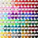 Timtin 66 Rolls Yarn Bulk for Knitting Assorted Colors Crochet Yarn Multipack 2887 Yards Knitting Acrylic Thread Mini Soft Cord Bundle Cord Skeins for Hand Weaving Craft Project Beginner Kit