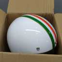 KYPARA DOT Approved Vintage Open Face Motorcycle Helmet with Open Face Helmet with Sun ShieldBubble Visor& Peak, Retro Half Helmet for Men & Women (It.White, L)