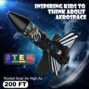 Mafbeanl Rocket Launcher for Kids, Self Launching Motorized Air Rocket Toy, Outdoor Toys for Ages 8-12, Model Rockets with Parachute Safely Land, Spaceship Launch up to 200 ft Birthday Gifts for Boys
