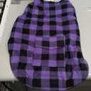 ASENKU Dog Winter Coat, Fleece Doggie Jacket Plaid Reversible Vest Waterproof Windproof Cold Weather Clothes for Small Medium Large Dogs (XXL, Purple)