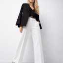 Dress Pants for Women Work Pants Wide Leg Pull On Stretchy Business Casual Trousers High Waisted Slacks with Pockets (White, L)