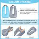 Barydat 2 Pcs Car Travel Pillow for the Back Seat 28 x 18 in Sleeping Reading Pillows for Long Distance Travel Car Cushion for Kids Adults Head and Body Support U Shaped Pad for Travel(Gray, Blue)