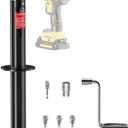 FZZD 5000 lbs A-Frame Trailer Jack, 23" Vertical Travel, 20-24V Cordless Drill Compatible, Adjustable Drop Leg, for Utility, Yacht (Black)