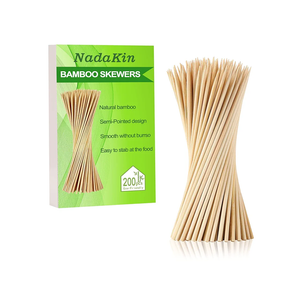 200 PCS Bamboo Skewers, 12 Inch Wooden Skewer for Appetizers, Fruit, Kebabs, Grilling Barbecue, Mini Burger, Sausage, Cocktail Picks for Drinks, Long Toothpicks, Food Sticks Natural, Kitchen Gadget