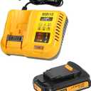 Lenoya 3Ah 20V Replacement for Dewalt 20V Max Battery with DCB112 Charger 12/20V Max Charger (Yellow)
