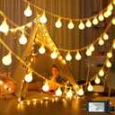 120 LED String Lights 40ft, 8 Lighting Modes Plug in Fairy String Lights for Bedroom Classroom Patio Garden Wedding Party Christmas Tree Outdoor Indoor Decorations Warm White