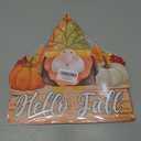 Hello Fall Gnome Wood Hanging Sign Autumn Harvest Thanksgiving Wall Decor for Front Door Home Bedroom Decorations (11.7 x 11.3 Inches) Pack of 2
