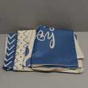 YCOLL Pillow Covers 18x18 Set of 4, Modern Sofa Throw Pillow Cover, Decorative Outdoor Linen Fabric Pillow Case for Couch Bed CarLight Blue