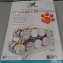 Pet Food Can Dispenser | Holds 24 Cans | Space Saving | Stackable | Cabinet Organizer | Chrome (15.5"x 5.5"x 10")