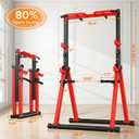 Foldable Pull Up Bar Free Standing, Adjustable Height | Folding Power Tower Pull Up Bar Dip Station, 700lbs Load Max, Adjustable Height fits Man,Woman, Multi Grips Options