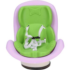Doll Car Seat for 10-17cm Blind Box Toys, Cute and Functional Car Ornament with Air Vent Clip and Adjustable Safety Strap, Green and Pink