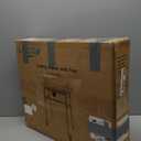 Folding Walker with Tray, 5" Wheels Lightweight Walkers for Seniors and Adults, Supports Up to 350 Pounds, Adjustable Height, Compact Standard Walker, Silver