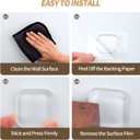 2 x Door Knob Wall Protector, 2 Inch Clear Door Handle Wall Protector, Self-Adhesive Door Handle Crash Pad for Noise Reduction, Shock Absorbent Stopper for Home and Office Use (12 Round + 8 Square Pads)