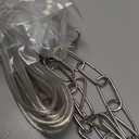 ECUDIS Swag Light Kit, Lamp Parts Chandelier Light Fixture Chain Swag Kit Includes 12 Ft Chain, 15 Ft Cord with Switch, 2 Swag Hooks and Mounting Hardware (Nickel)