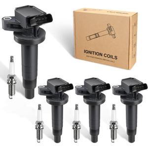4pcs Ignition Coil & Spark Plug Compatible with Toyota Corolla Matrix Pontiac Vibe 1.8L L4 2000 2001 2002 2003 2004 2005 2006 2007 2008 Coil Pack Replaces# UF315 C1249 UF247 4pcs Ignition Coil & Spark Plug Compatible with Toyota Corolla Matrix Pontiac Vibe 1.8L L4 2000 2001 2002 2003 2004 2005 2006 2007 2008 Coil Pack Replaces# UF315 C1249 UF247