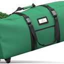 Christmas Tree Storage Bag 9Ft, PliMook Large Christmas Tree Storage Container, Waterproof AntiTear HeavyDuty 600D Oxford Cloth Christmas Tree Storage Box 9FT with Handles(Green)