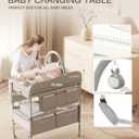 Baby Changing Table, Versatile Folding Changing Table, Waterproof Diaper Changing Station, Adjustable Height with 2 Drawers,Baby Changing Station, Mobile Nursery for Infant and Newborn