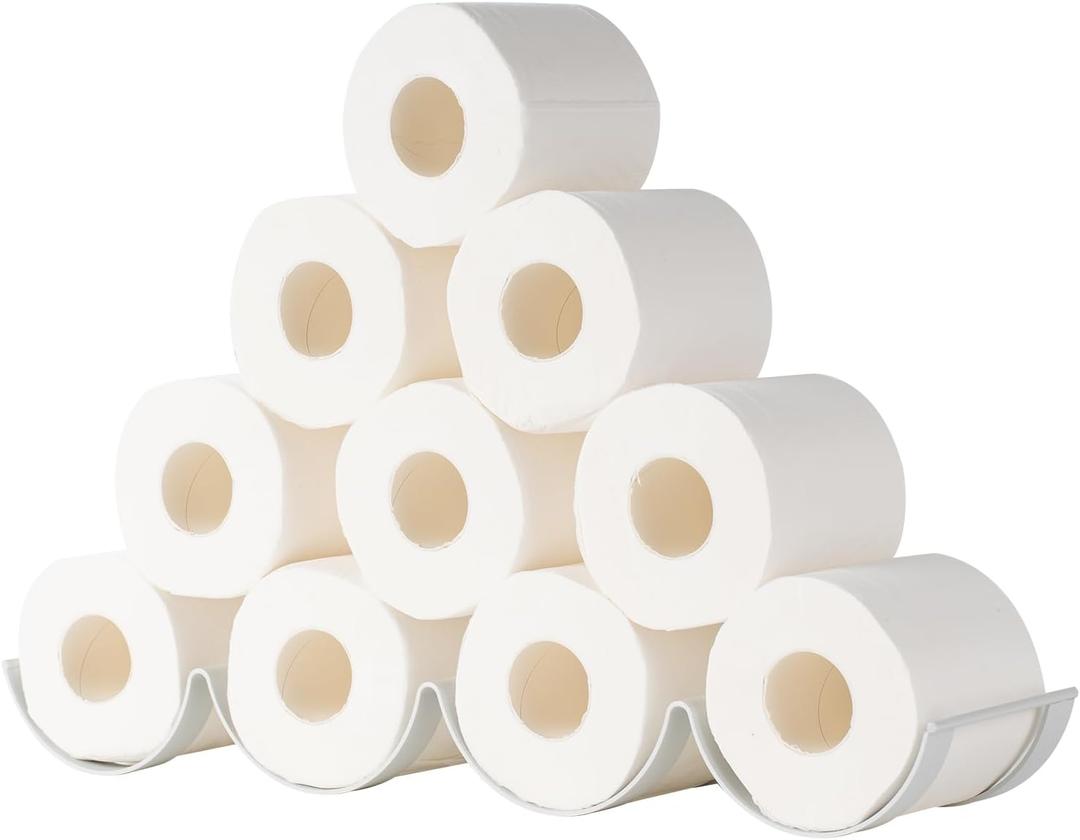 Wall Toilet Paper Holder for Extra 10 Rolls, Iron Wall Mount Toilet Roll Holder, Cloud Floating Toilet Paper Storage Rack, Metal Paper Roll Towel Holder Bathroom Decor Tissue Holder Shelf