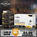TitanFlex Heavy Duty Black Nitrile Gloves, 6 Mil, Fully Textured, Mechanic Disposable Gloves, Latex Free, Powder Free