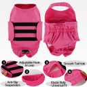 Lelepet Dog Diapers Female Washable, Reusable Puppy Doggie Pet Panties for Dogs in Heat, Adjustable Dog Diapers with Suspenders for Small Medium Large Dogs in Heat, Period, Incontinence, Pink M