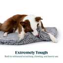 PELZIN Stoutwool Indestructible Dog Bed - Fluffy Chew Proof Dog Crate Pad - Tough Kennel Pad for Aggressive Chewers - Washable, Ideal for Jumbo Breeds & Fits 54-Inch Crate - 53"x35", Jacaranda