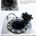 Universal 2.5 Gallon 10L Fuel Cell Tank with Cap and Level Sender Polished Aluminum Silver