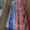 Giant 4 Row Game with Carrying Bag and Mesh Fabric .Giant 4-to-Score Game Set Suitable for Indoor and Outdoor Holiday Parties and Family Gatherings. Blue red