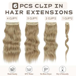 Hair Duty Blonde, 6 clips, 20 inch