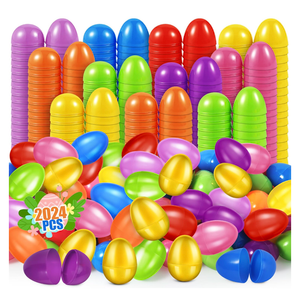 2024 Pcs Plastic Easter Eggs Bulk,2.3" 2000 Colorful Empty Easter Eggs Fillable and 24 Golden Eggs,Easter Basket Stuffers,Easter Egg Hunt,Community Party Favors,School Easter Activity Prizes