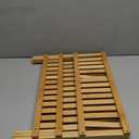 Dish Drying Rack Bamboo Dish Rack Plate Rack Collapsible Dish Drainer, Foldable Dish Drying Rack Wooden Plate Rack Made of 100% Natural Bamboo (Natural Bamboo- Natural Bamboo- Foldable)