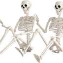 Abakuku 2 Pack 36" Halloween Skeleton Decorations,Human Bones for Halloween Party with Movable Joints,for Haunted Houses, Front Lawn, Graveyard Props