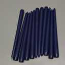CANDWAX 10 inch Tapered Candles - Set of 12 Dripless Unscented Candlesticks - Perfect for Dinner and Decor Use - Dark Blue