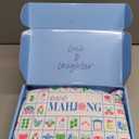 Jongyance American Mahjong Tile Set with160 Acrylic 4 Layer Engraved Mahjong Tiles, Mahjong Tiles Bag and Accessories
