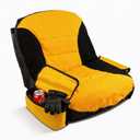 Lawn Mower Seat Cover, Weatherproof Anti-Slip Tractor Seat Cover, Universal Fit for John Deere, Craftsman, Cub Cadet,Kubota Riding Mower(M,Black&Yellow),Medium with pouch