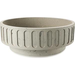 KULEDM Handmade Wooden Decorative Bowl for Home Decor, Round Coffee Table bowl for Living Room Decor, Coffee Table Kitchen room or Farmhouse decoration, Grey, 10" Diameter x 3.5" Height