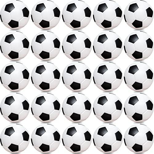 Oleitodh 60 Pcs Mini Soccer Stress Balls Soccer Party Favor 2.5'' Inch Mini Foam Sports Ball Squeeze Ball Kids Adults Anxiety Stress Relief for School Carnival Reward Party Bag Gift Fillers