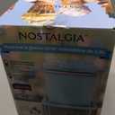 Nostalgia Electric Ice Cream Maker with 2-Qt Double Insulated Gel Canister & Stainless Steel Base - Makes Sorbet, Soft Serve, and Frozen Yogurt - Aqua