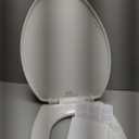Bemis 7300SLEC Slow Close Toilet Seat, Easy Clean Hinges and Durable Plastic Seat, Made in USA, Elongated, White