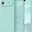 Vooii Magnetic for iPhone Air Case, Compatible with Magsafe (Premium Liquid Silicone) (Integrated Camera Control Button) Anti-Scratch Microfiber Lining for iPhone 17 Air 6.5 inch, Mint