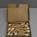 uxcell 12 Pcs Gold White Spray Top, 24/410 Fine Mist Sprayer Reusable Replacement Spray Bottle Pump Plastic Top for Cosmetic Perfume and Body Sprays Bottle