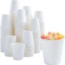Lamosi 100 Pack 5 oz Paper Cups, Disposable Small Bathroom Cups 5oz, Mini Espresso Cups for Mouthwash, Travel, Party, Picnics, Home