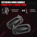 Exterior Door Handles, w/Lock Cylinders & Keys Compatible With Chevy GMC Cadillac Vehicle 1999-2007 Silverado Suburban Tahoe Avalanche, Sierra Yukon, Escalade Replaces# 15034985, 15034986 (2Pair)